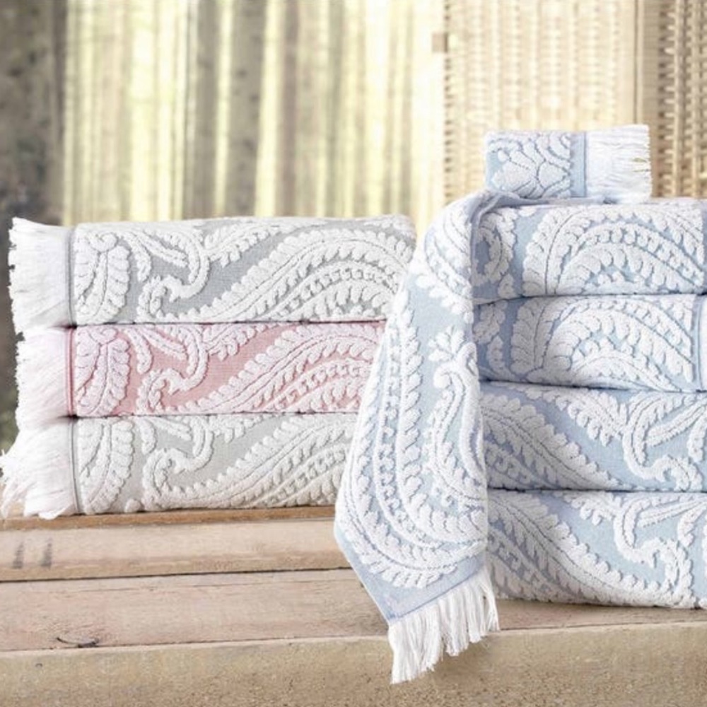 Enchante Home | NWT Laina Turkish Cotton Turquoise Wash Towels Set of 8